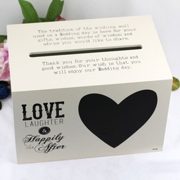 [H-WWBCB] Wedding Wishing Well Box - With Heart Chalk Board