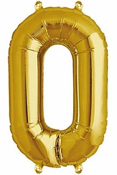[0GLD] Foil Helium Balloon #0 Gold - 100cm (for sale)
