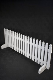 [H-MPKT] Picket Fence White Wood 2m
