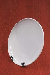 [H-PWRM34] Platter - Melamine White Round 34cm