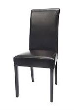 [H-BANQL] Black Leather Banquet Chair