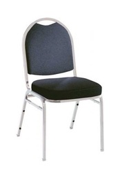 [H-BANQ 120] Black &amp; Chrome Banquet Chair
