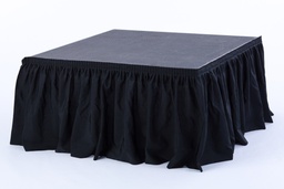[H-SS300] Mobile Stage Black Skirt 7m Varied Heights