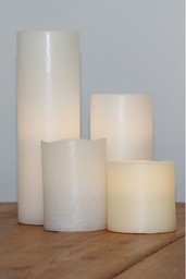 [H-LEDCNDM] LED Candle - Wax Look 10cm