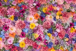 [H-BDMF] Backdrop Multi Coloured Flowers