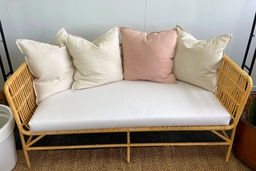 [H-CANECO] Cane Couch with Cushions