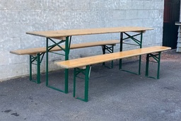 [H-VBS 104] Table - Vintage Beerfest Set (Incl Bench Seats)