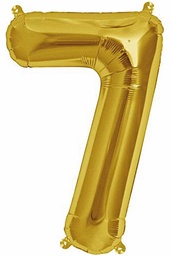 [7GLD] Foil Helium Balloon #7 Gold - 100cm (for sale)