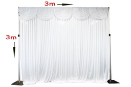 [H-BDWS3] Backdrop White Satin 3m x 3m