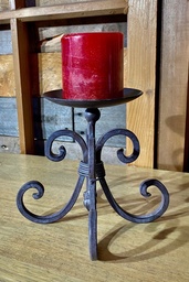 [H-ICHST] Candle Stand Table Single Brown