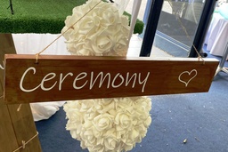 [H-CWS] Wooden Sign - Ceremony (Hanging)