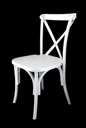 [H-CBW] Cross Back White Chair