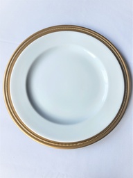 [H-GCH33] Charger Plate - Plastic Metallic Gold Rim