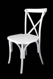 [H-CRCB] Cross Back Resin Chair White